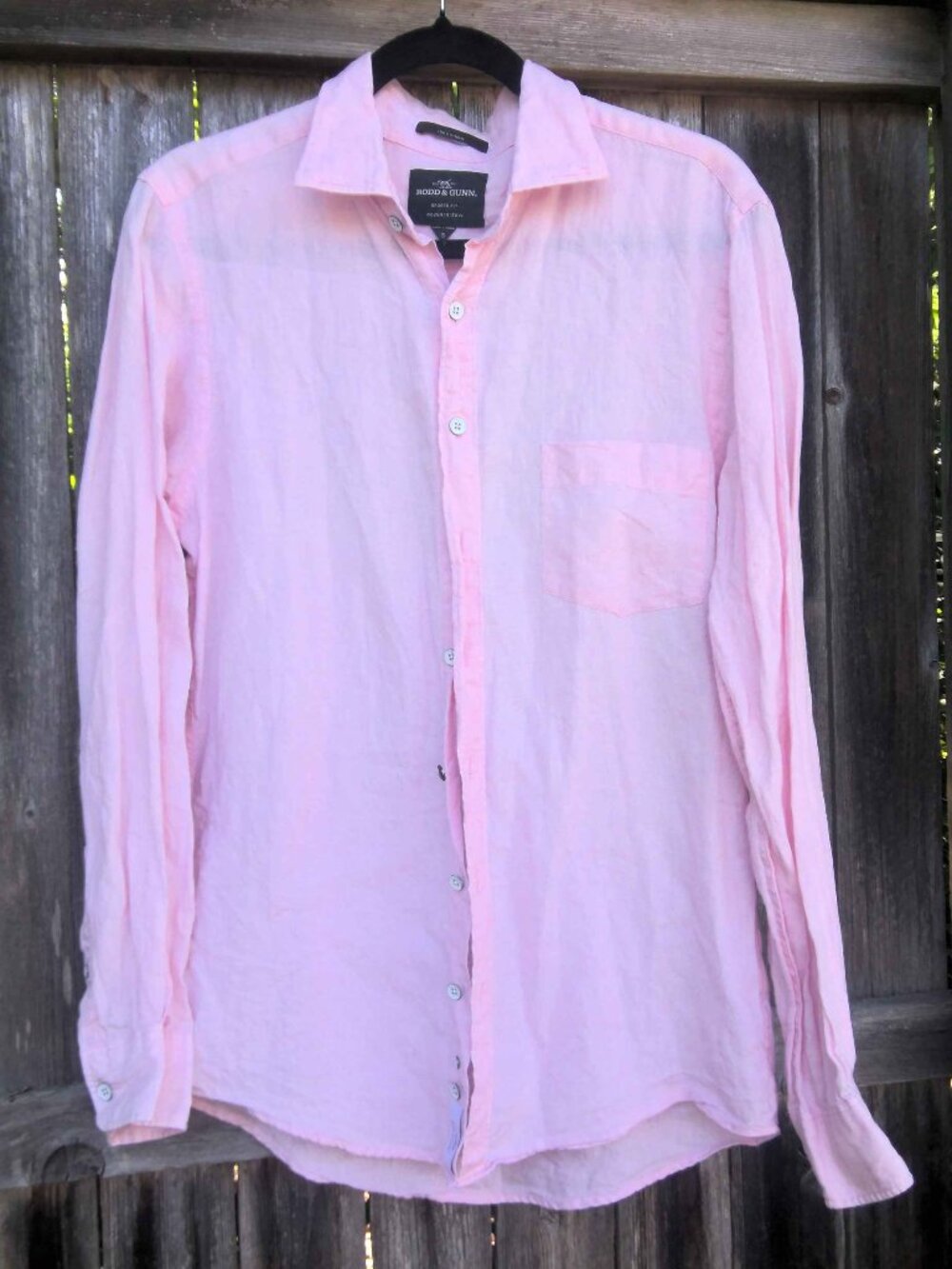 Linen Rodd & Gunn in pink sz S
